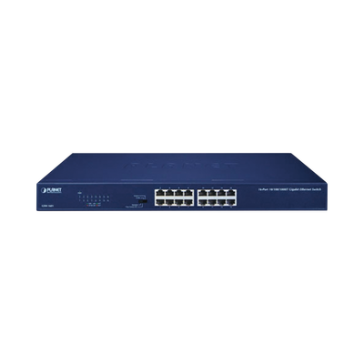 Switch No Administrable Gigabit de 16 Puertos 10/100/1000 Mbps, Con Modo Extendido Para Distancias de Hasta 200 m