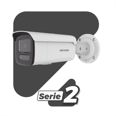 [Dual Light + 2 Micrófonos Integrados] Bala IP 6 Megapixel / Lente 4 mm / 80 mts Luz Blanca + 80 mts IR / ACUSENSE / Exterior IP67 / WDR 120 dB / PoE  / Micro SD / Metal / ACUSEEK